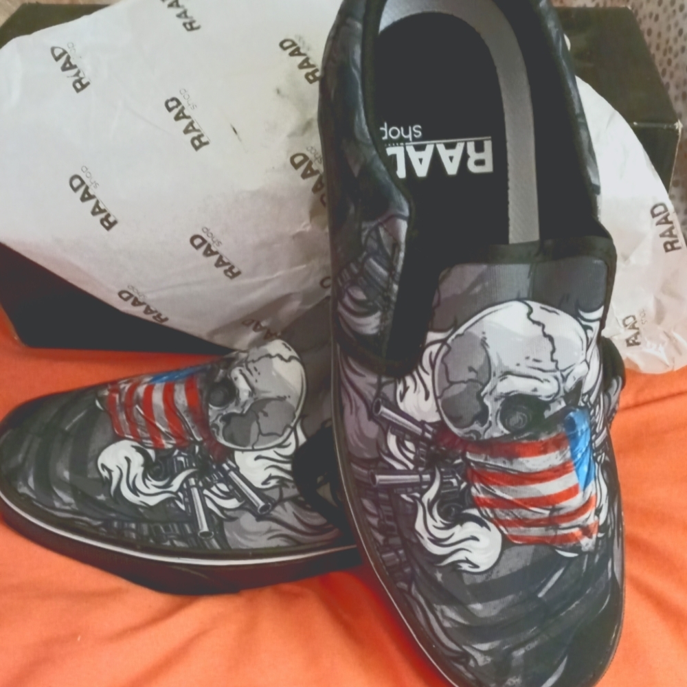 New RAAD slip on custom design shoes sz 8w